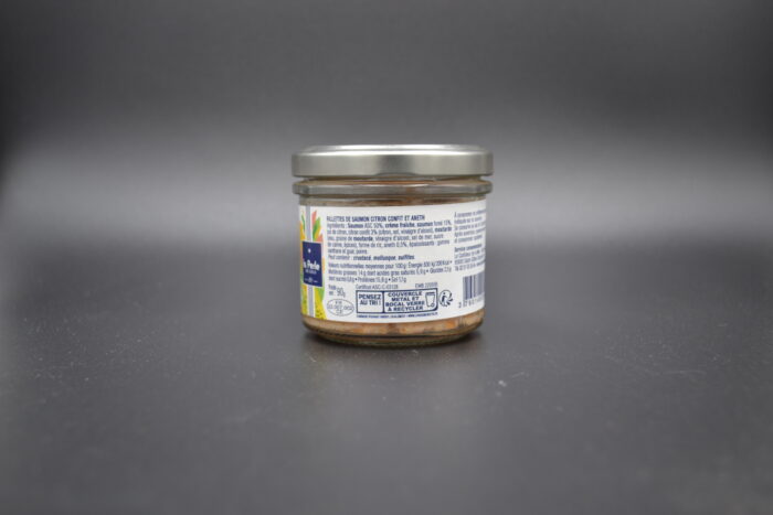 Maison Duret epicerie fine Libourne Rillettes de saumon au citron confit et aneth la perle verso