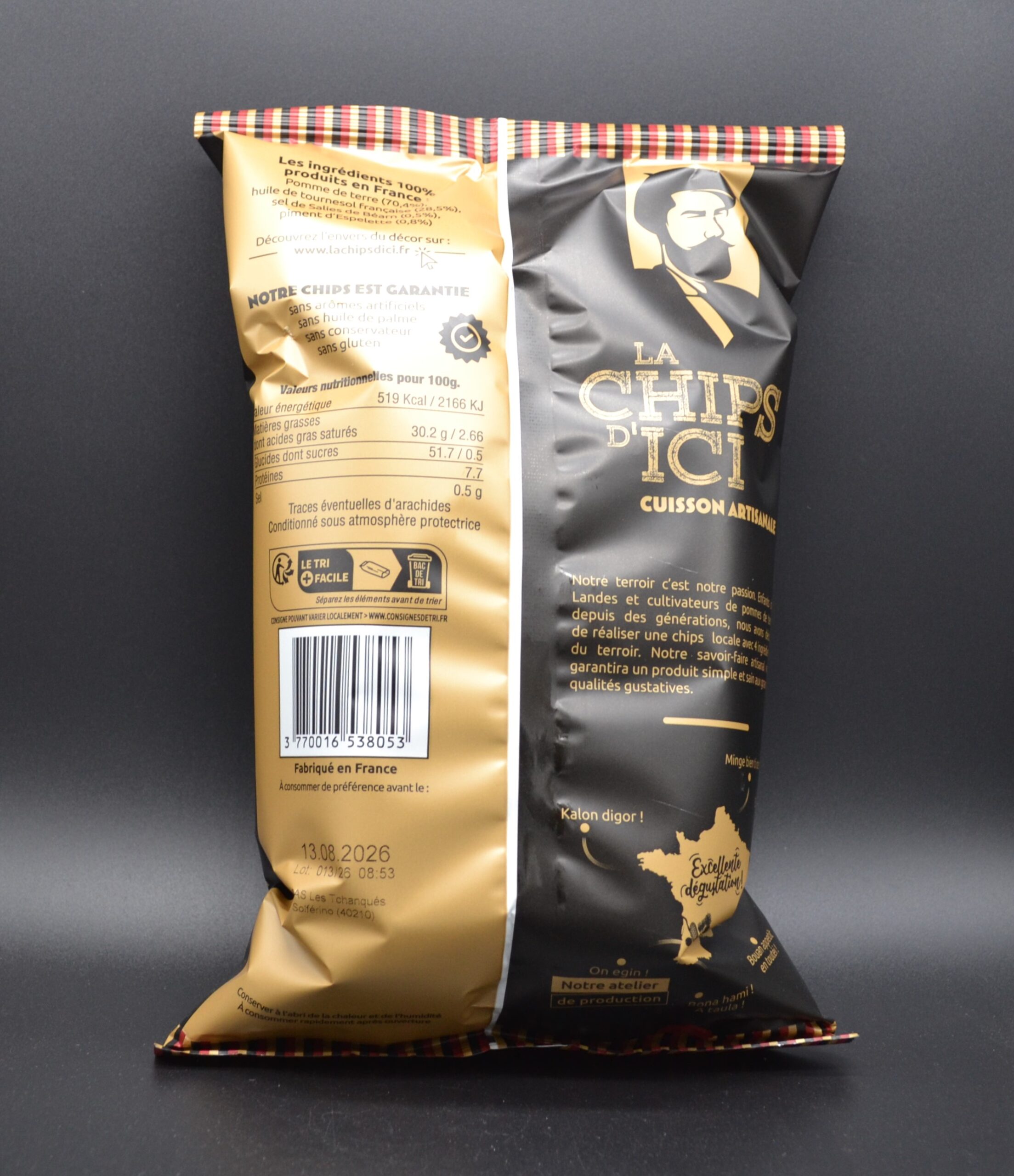 Chips piment verso